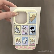 Protective Shell，Cat Photo Frame，Cartoon Silicone Protective Case Suitable for iPhone 11 12 13 14 15