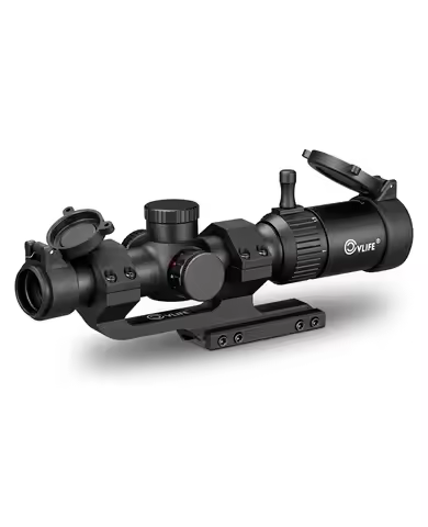 CVLIFE JackalHowl 1-4x20 LPVO Rifle Scope with Cantilever Mount, Illuminated Reticle Rimfire Scope C