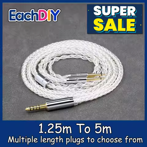 8 Core 99% 7n Pure Silver Palladium Earphone Cable For Sivga Phoenix SV021 Oriole PII Apollo Aiva du