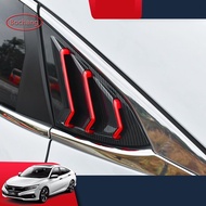 For Honda Civic 2016 - 2021 Rear Triangle Cover Carbon Windows Trim Civic FC Car Accessories