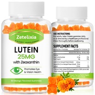 Lutein Gummies 25mg - Eye Vitamins Lutein & Zeaxanthin Eye Health Supplements for Adults,Sugar Free 