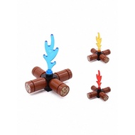 MOC Small Particle Building Blocks Small Fire Stall Party Fire Stall 28618 Compatible 6126 Accessori