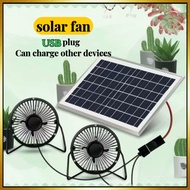 GUANHUA USB Mini Solar Electric Fan With Panel 4/6 Inch Standard Rechargeable Portable Solar Fan
