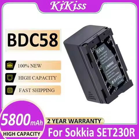 5800mAh BDC58 Total Station Battery For Sokkia SET230R SET330R SET530R SET630R SET230R3 SET330R3 Tot
