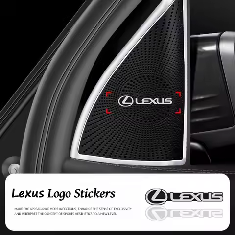 10PCS 3D Audio Stereo Speaker Badge Sticker Decal for Lexus F SPORT NX RX ES UX GS LBX GX IS LS LX C