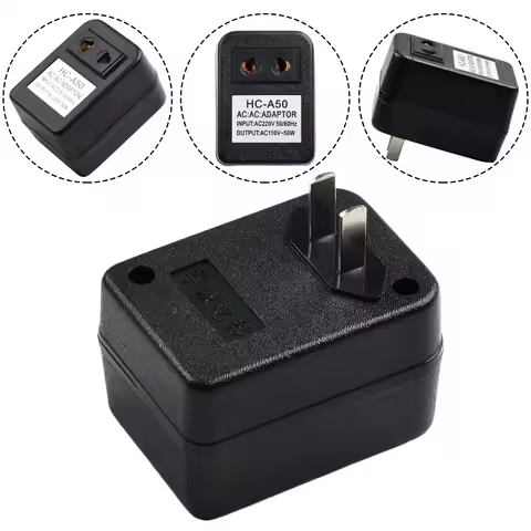 Step-Down Transformer Travel Adapter 50W AC 220V To 110V/110V To 220V Converter Travel Adapter EU/US