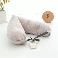 LZD MUJI Muji ลมกระดูกคอหมอนรูปตัวยูหมอนสำนักงานงีบหลับนักเรียนเดินทางน้ำยางคอหมอนสุทธิสีแดง