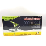 Win-21 Hangover Detox Pills Help Reduce Discomfort Due to Alcohol - box of 56 pills