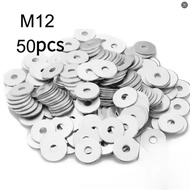 50pcs/100pcs Stainless Steel  Flat Washers(M3/M4/M5/M6/M8/M10/M12) - Suitable for Home Decorations& 