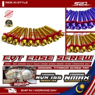 CVT Case Screw NVX NMAX AEROX Titanium Skru + Red Washer Kulit Enjin Casing Screw Engine Cover Crank