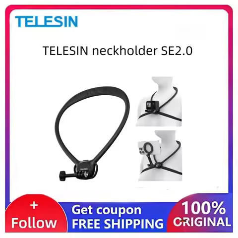 TELESIN Phone Action Camera Dual-Use Neck Holder, Compatible with GoPro Insta360 DJI Apeman EKEN SOO