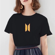 baju kaos wanita bts logo kentang mcd x bts  t-shirt wanita bts x mcd - s hitam