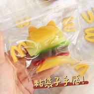 🍟Burger não🍟Đồ chơi Squishy Đồ chơi giảm căng thẳng kem đầy màu sắc (không ăn được!) Cắt Đồ chơi bóp