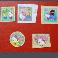 包郵 日本郵票:2010年 HELLO KITTY 80円 5全