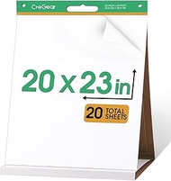 CREGEAR Portable Tabletop Easel Pad, 20 x 23 Inches, 1 Pack 20 Sheets/Pad, Super Sticky Tabletop Eas