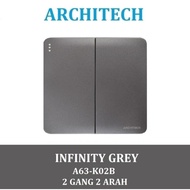 Architech INFINITY A63 2 Gang 1 Way Switch and 2 gang 2 way switch