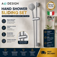 AO Design Shower Slide Bar Shower Head Holder Adjustable Shower Rail Wall Mount Rotatable Lifting 5 
