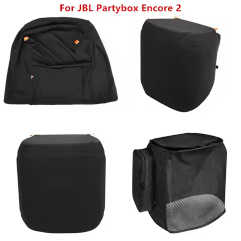 Protective Speaker Cover for JBL Partybox Encore 2 Side Storage Compartments Black