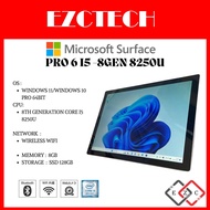 MICROSOFT Surface Pro 6 i5 -8GEN 8250u 8gb Ram 12.3"INCH IPS 2K DISPLAY WIN TABLET (refurbished)