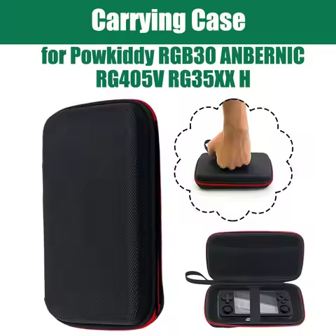 Carrying Case for Powkiddy RGB30 ANBERNIC RG405V RG35XX H Handheld Game Console Storage Bag EVA Nylo