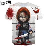 The new horror movie Chucky T-shirt printed Guy Joker T-shirt casual street clown Tshirt