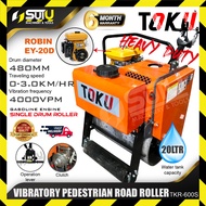 【HEAVY DUTY】TOKU TKR-600S Vibratory Pedestrian Road Roller / Single Drum Roller c/w Robin EY-20D Eng