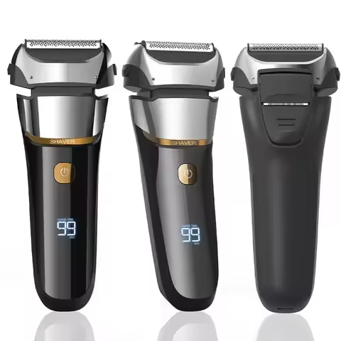 Electric Shaver 4D For Men Rechargeable Shaving Beard Razor Trimmer Machine For Barber USB Type-C Re