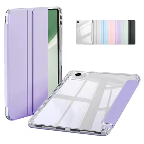 For Honor Magicpad 2 12.3 inch Case PU Leather Acrylic Clear Back Stand Tablet Funda For Honor Magic