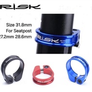 Risk Seatpost Seatclamp 31.8 Mm Clamp For Seatpost 27.2Mm 28.6Mm Black