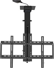 CAZARU Motorized Ceiling TV Mount, Monitor Mount, Electric TV Lift with Remote Control and Memory Setting, for 32-75 Inch TVs up to 60kg/132lbs