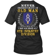 2025 8Th Infantry Division United States Never Underestimate Tshirt Usa Made