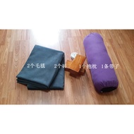 Iyengar Yoga Aids Pack Two Yoga Blankets Two Yoga Blankets One Pillow One Yoga Belt