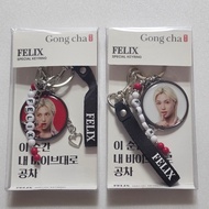 STRAY KIDS FELIX x GONGCHA Promotional KEYRING SET (RANDOM) - 25 AUG