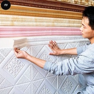 PW Anti-collision Eco-friendly 3D Foam Wall Stickers Self Adhesive Waterproof Baseboard Wallpaper Bo
