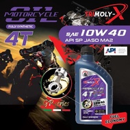 TRIMOLY-X GP SERIES 10w40 4T 1L ESTER Fully Synthetic API SP JASO MA2 Motorcycle Engine Oil Black Oi