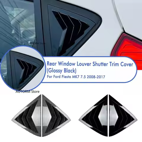 Rear Side Window Shutter Triangle Louver Vent Decoration Modified Accessories For Ford Fiesta MK7 7.