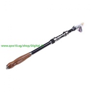 2.4M 7.87FT Telescopic Fishing Rod Tackle Travel Spinning Fishing Pole with Wooden Handle H11139