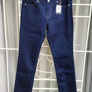 .Z40) Uniqlo Women's Jeans Waist 32-33" (28/71 cm) Crotch 9.5 Hips 42 Length 41 Leg Ends 7 Elastic F