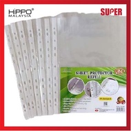 [super stationery] Hippo Sheet Protector Refill SP2431 / A4 11 Holes Super Clear Transparent Refill Pocket Holder / Shee