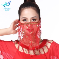 Dance Performance Veil Sequin Cover Veil Party Masked Veil Belly Dance Indian Dance Performance Veil