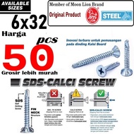 X50pcs GRC SDS Screws fh 6x32 Moon Lion Kalsiboard Lisplang Conwood Screws Calci Screw 6 x 32