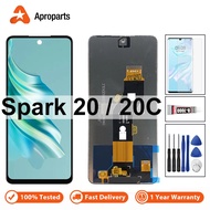 6.6" LCD For Tecno Spark 20 20C KJ5 BG7 BG7n LCD Display With Touch Screen Digitizer Assembly Spark2