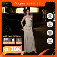 [BBSTORE'S] Suzhou Silk Party Dress Long Collar with 3D Floral Fishtail Form - D4575A