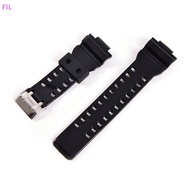 FIL Rubber Watchbands Men Black Sport Diving Silicone Watch Strap Band Metal Buckle For g-shock Watch Accessories OP