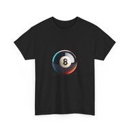 8-Ball Quality Cotton Tee, Pool Lover's T-Shirt,  for Gamers, Casual