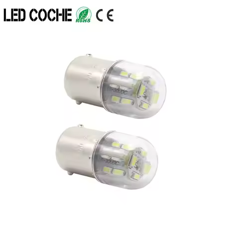 2pcs Motorcycle Led Lights 1156 BA15S G18 R5w R10W 6V 12v 24V Auto Bulbs Equipment Indicator 2W Chip