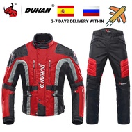 DUHAN Motorcycle Jacket Men Motocross Moto Windproof Jacket Pants Jacket Moto Racing Jacket For Winter Autumn