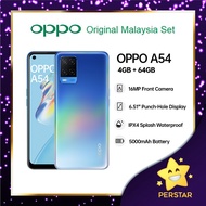 [ ORIGINAL MALAYSIA ] OPPO A54 ( 4GB RAM + 64GB / 128GB , 18W FAST CHARGE , 5000mAh BATTERY , 16MP A