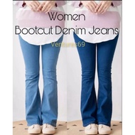 BOOTCUT JEANS FOR LADIES KAIN DENIM BERGETAH READY STOCK 26-36 BOOTCUT WOMEN"S SELUAR JEAN'S BOOTCUT