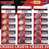 [แท้พร้อมส่ง] Maxell CR2032 CR2025 CR2016 ถ่านmaxell Lithium 3Vไม่คายประจุไฟและสารปรอท 1แพ็ค 5ก้อน